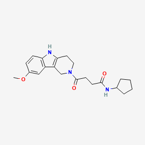 N-cyclopentyl-4-(8-methoxy-1,3,4,5-tetrahydro-2H-pyrido[4,3-b]indol-2-yl)-4-oxobutanamide