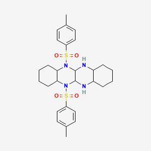 5,12-Bis-(4-methylphenyl)sulfonyl-1,2,3,4,4a,5a,6,6a,7,8,9,10,10a,11,11a,12a-hexadecahydroquinoxalino[2,3-b]quinoxaline