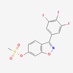 3-(3,4,5-Trifluorophenyl)-1,2-benzoxazol-6-yl methanesulfonate