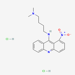 molecular formula C19H24Cl2N4O2 B1218374 1,4-Butanediamine, N,N-dimethyl-N'-(1-nitro-9-acridinyl)-, dihydrochloride CAS No. 6237-28-1