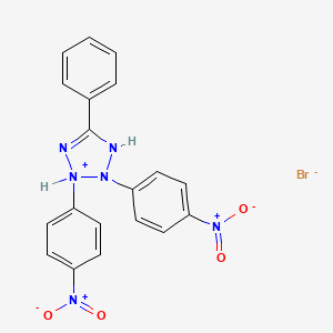 molecular formula C19H15BrN6O4 B1218375 2,3-Di-(4-nitrophenyl)-5-phenyl-2H-tetrazolium bromide CAS No. 90376-02-6