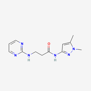 N-(1,5-dimethyl-1H-pyrazol-3-yl)-N~3~-pyrimidin-2-yl-beta-alaninamide