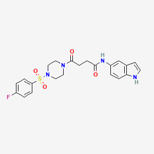 4-{4-[(4-fluorophenyl)sulfonyl]piperazin-1-yl}-N-(1H-indol-5-yl)-4-oxobutanamide