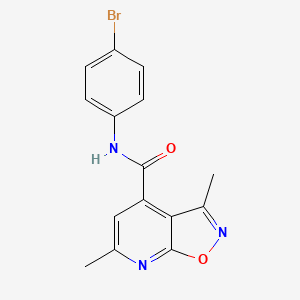 molecular formula C15H12BrN3O2 B12183818 N-(4-bromophenyl)-3,6-dimethyl[1,2]oxazolo[5,4-b]pyridine-4-carboxamide 