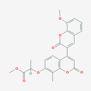 methyl 2-[(8-methoxy-8'-methyl-2,2'-dioxo-2H,2'H-3,4'-bichromen-7'-yl)oxy]propanoate