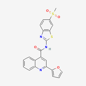 2-(furan-2-yl)-N-[(2Z)-6-(methylsulfonyl)-1,3-benzothiazol-2(3H)-ylidene]quinoline-4-carboxamide