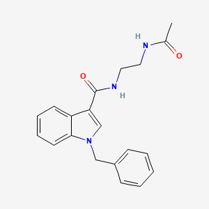 molecular formula C20H21N3O2 B12183859 N-[2-(acetylamino)ethyl]-1-benzyl-1H-indole-3-carboxamide 