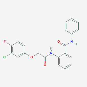 2-[2-(3-chloro-4-fluorophenoxy)acetamido]-N-phenylbenzamide