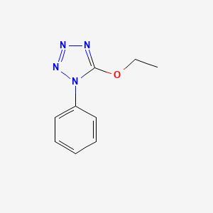 molecular formula C9H10N4O B1218388 1-Phenyl-5-ethoxy-1H-tetrazole 