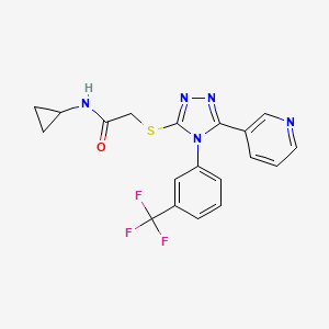 N-cyclopropyl-2-{5-(3-pyridyl)-4-[3-(trifluoromethyl)phenyl](1,2,4-triazol-3-y lthio)}acetamide