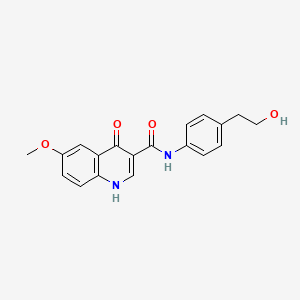 molecular formula C19H18N2O4 B12183969 N-[4-(2-hydroxyethyl)phenyl]-6-methoxy-4-oxo-1,4-dihydroquinoline-3-carboxamide 