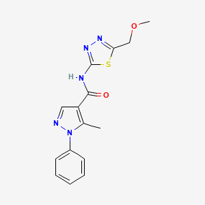 N-[5-(methoxymethyl)-1,3,4-thiadiazol-2-yl]-5-methyl-1-phenyl-1H-pyrazole-4-carboxamide