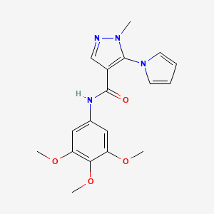 1-methyl-5-(1H-pyrrol-1-yl)-N-(3,4,5-trimethoxyphenyl)-1H-pyrazole-4-carboxamide