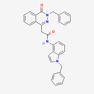 N-(1-benzyl-1H-indol-4-yl)-2-(3-benzyl-4-oxo-3,4-dihydrophthalazin-1-yl)acetamide