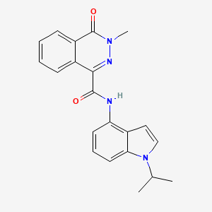 3-methyl-4-oxo-N-[1-(propan-2-yl)-1H-indol-4-yl]-3,4-dihydrophthalazine-1-carboxamide