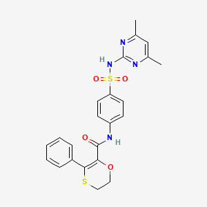 N-{4-[(4,6-dimethylpyrimidin-2-yl)sulfamoyl]phenyl}-3-phenyl-5,6-dihydro-1,4-oxathiine-2-carboxamide