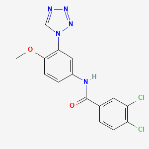 3,4-dichloro-N-[4-methoxy-3-(1H-tetrazol-1-yl)phenyl]benzamide