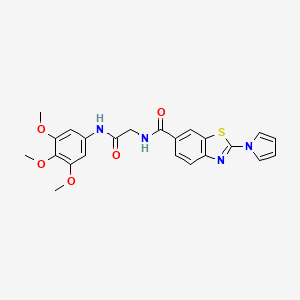 N-{2-oxo-2-[(3,4,5-trimethoxyphenyl)amino]ethyl}-2-(1H-pyrrol-1-yl)-1,3-benzothiazole-6-carboxamide