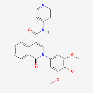 1-oxo-N-(pyridin-4-yl)-2-(3,4,5-trimethoxyphenyl)-1,2-dihydroisoquinoline-4-carboxamide