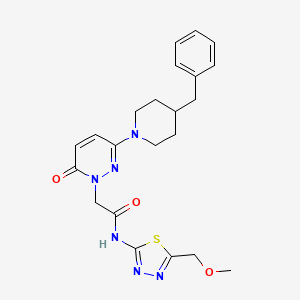 2-(3-(4-benzylpiperidin-1-yl)-6-oxopyridazin-1(6H)-yl)-N-(5-(methoxymethyl)-1,3,4-thiadiazol-2-yl)acetamide