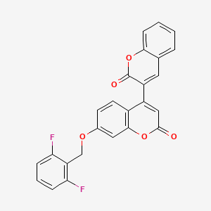 7'-[(2,6-difluorobenzyl)oxy]-2H,2'H-3,4'-bichromene-2,2'-dione