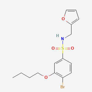 molecular formula C15H18BrNO4S B12184250 [(4-Bromo-3-butoxyphenyl)sulfonyl](2-furylmethyl)amine 