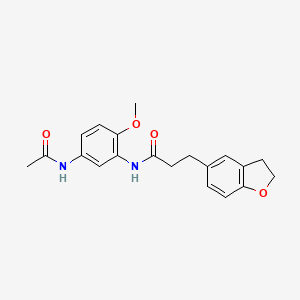 N-[5-(acetylamino)-2-methoxyphenyl]-3-(2,3-dihydro-1-benzofuran-5-yl)propanamide