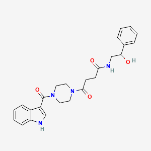 N-(2-hydroxy-2-phenylethyl)-4-[4-(1H-indol-3-ylcarbonyl)piperazin-1-yl]-4-oxobutanamide