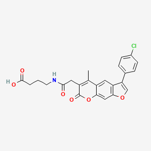 4-({[3-(4-chlorophenyl)-5-methyl-7-oxo-7H-furo[3,2-g]chromen-6-yl]acetyl}amino)butanoic acid