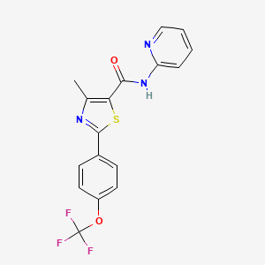 4-methyl-N-(pyridin-2-yl)-2-[4-(trifluoromethoxy)phenyl]-1,3-thiazole-5-carboxamide