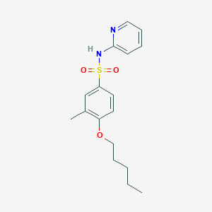 molecular formula C17H22N2O3S B12184337 [(3-Methyl-4-pentyloxyphenyl)sulfonyl]-2-pyridylamine 