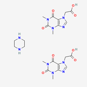 molecular formula C22H30N10O8 B1218436 Acefylline piperazine 