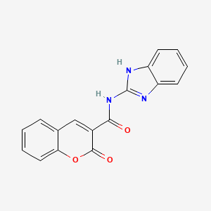 molecular formula C17H11N3O3 B12184364 N-(1H-1,3-benzodiazol-2-yl)-2-oxo-2H-chromene-3-carboxamide 