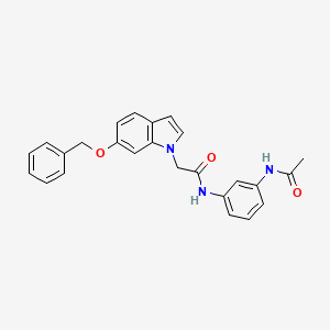 N-[3-(acetylamino)phenyl]-2-[6-(benzyloxy)-1H-indol-1-yl]acetamide