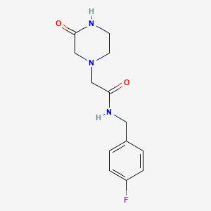 N-[(4-fluorophenyl)methyl]-2-(3-oxopiperazin-1-yl)acetamide