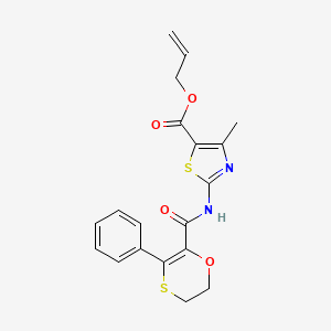 Prop-2-en-1-yl 4-methyl-2-{[(3-phenyl-5,6-dihydro-1,4-oxathiin-2-yl)carbonyl]amino}-1,3-thiazole-5-carboxylate