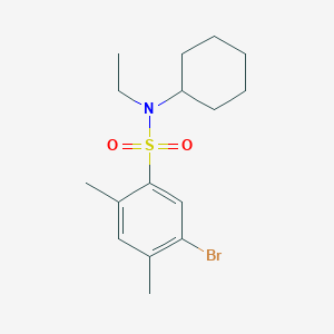 molecular formula C16H24BrNO2S B12184460 [(5-Bromo-2,4-dimethylphenyl)sulfonyl]cyclohexylethylamine 