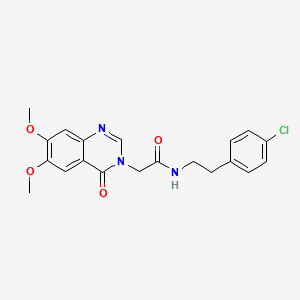 N-[2-(4-chlorophenyl)ethyl]-2-(6,7-dimethoxy-4-oxoquinazolin-3(4H)-yl)acetamide