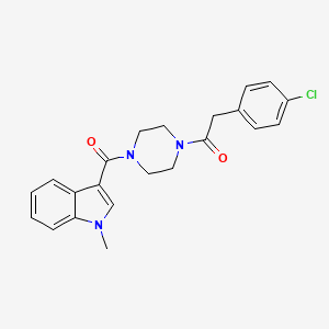 2-(4-chlorophenyl)-1-{4-[(1-methyl-1H-indol-3-yl)carbonyl]piperazin-1-yl}ethanone