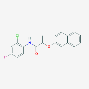 molecular formula C19H15ClFNO2 B12184490 N-(2-chloro-4-fluorophenyl)-2-(naphthalen-2-yloxy)propanamide 