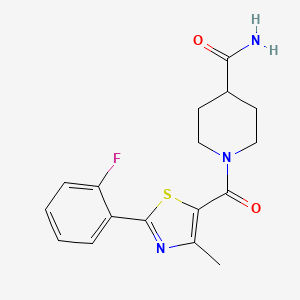 1-{[2-(2-Fluorophenyl)-4-methyl-1,3-thiazol-5-yl]carbonyl}piperidine-4-carboxamide