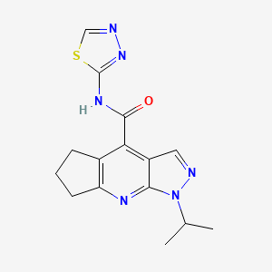 1-isopropyl-N-(1,3,4-thiadiazol-2-yl)-1,5,6,7-tetrahydrocyclopenta[b]pyrazolo[4,3-e]pyridine-4-carboxamide