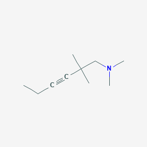 molecular formula C10H19N B1218452 N,N,2,2-tetramethylhex-3-yn-1-amine 