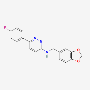 N-(1,3-benzodioxol-5-ylmethyl)-6-(4-fluorophenyl)pyridazin-3-amine