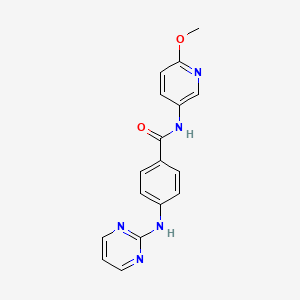 N-(6-methoxypyridin-3-yl)-4-(pyrimidin-2-ylamino)benzamide