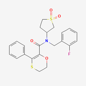 N-(1,1-dioxidotetrahydrothiophen-3-yl)-N-(2-fluorobenzyl)-3-phenyl-5,6-dihydro-1,4-oxathiine-2-carboxamide