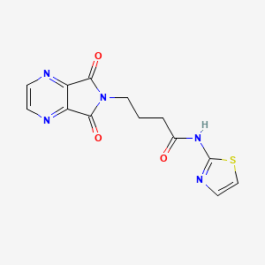 4-(5,7-dioxo-5,7-dihydro-6H-pyrrolo[3,4-b]pyrazin-6-yl)-N-(1,3-thiazol-2-yl)butanamide