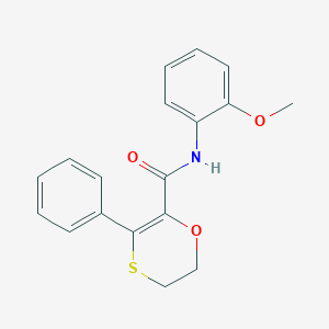 N-(2-methoxyphenyl)-3-phenyl-5,6-dihydro-1,4-oxathiine-2-carboxamide