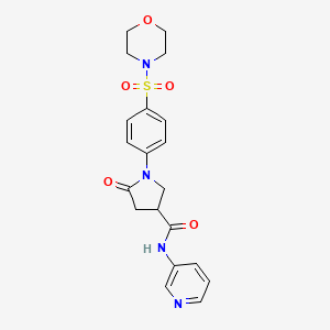 1-[4-(morpholin-4-ylsulfonyl)phenyl]-5-oxo-N-(pyridin-3-yl)pyrrolidine-3-carboxamide