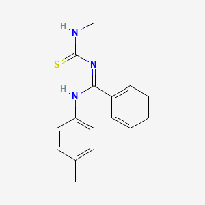 N-(methylcarbamothioyl)-N'-(4-methylphenyl)benzenecarboximidamide